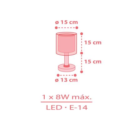 Dalber 41191 - Lámpara infantil RAINBOW 1xE14/8W/230V multicolor