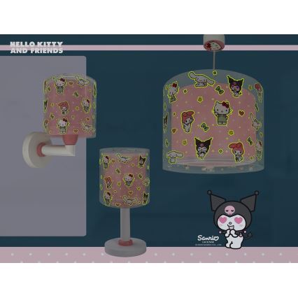 Dalber 41252 - Lámpara de techo infantil HELLO KITTY&FRIENDS 1xE27/15W/230V rosa