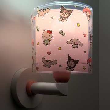 Dalber 41259 - Lámpara de pared infantil HELLO KITTY&FRIENDS 1xE27/15W/230V rosa