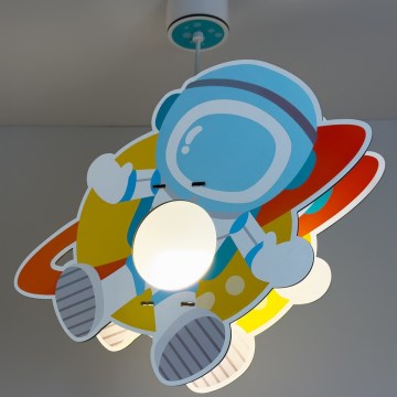 Dalber 41347 - Lámpara colgante infantil ASTRONAUT 1xE27/15W/230V