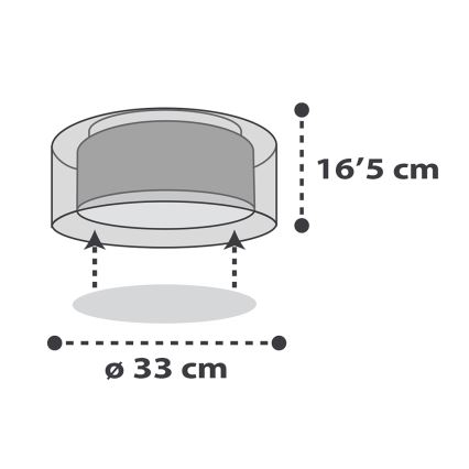 Dalber 41416E - Plafón infantil CLOUDS 2xE27/60W/230V gris