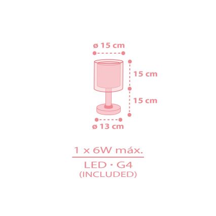Dalber 41571S - Lámpara infantil LED BABY TEDDY 1xG4/4W/230V rosa