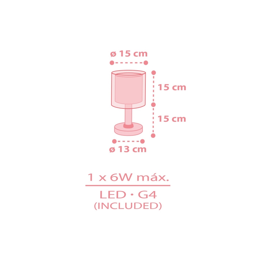 Dalber 41571S - Lámpara infantil LED BABY TEDDY 1xG4/4W/230V rosa
