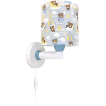 Dalber 41579T - Lámpara de pared infantil BABY TEDDY 1xE27/15W/230V azul