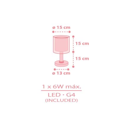 Dalber 41761S - Lámpara infantil LED KAWAII FRIENDS 1xG4/4W/230V rosa