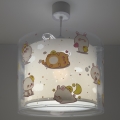 Dalber 41762E - Lámpara de techo infantil KAWAII FRIENDS 1xE27/15W/230V gris