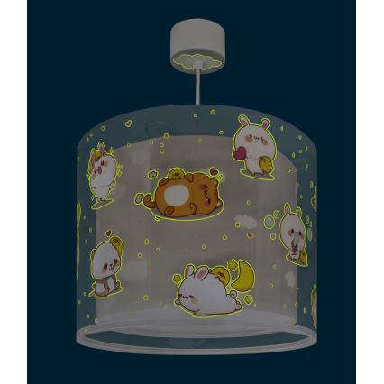 Dalber 41762E - Lámpara de techo infantil KAWAII FRIENDS 1xE27/15W/230V gris