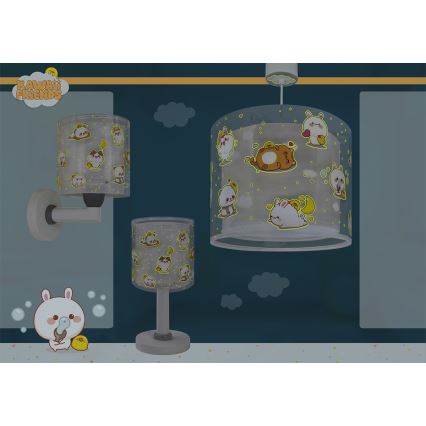 Dalber 41762E - Lámpara de techo infantil KAWAII FRIENDS 1xE27/15W/230V gris