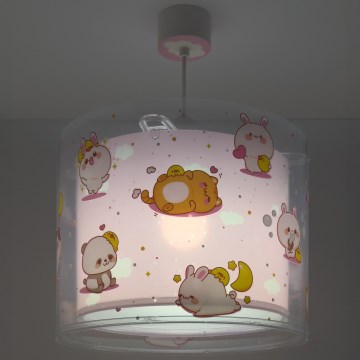 Dalber 41762S - Lámpara de techo infantil KAWAII FRIENDS 1xE27/15W/230V rosa