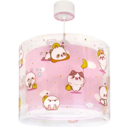 Dalber 41762S - Lámpara de techo infantil KAWAII FRIENDS 1xE27/15W/230V rosa