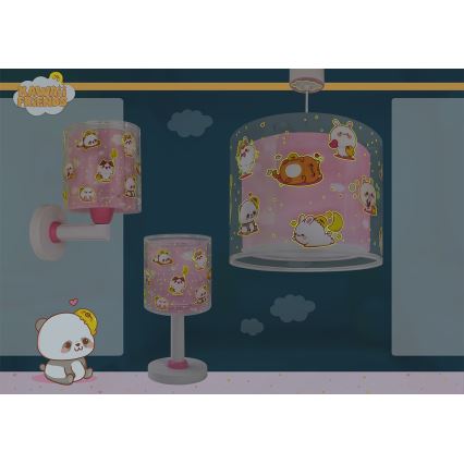 Dalber 41762S - Lámpara de techo infantil KAWAII FRIENDS 1xE27/15W/230V rosa