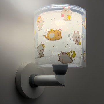 Dalber 41769E - Lámpara de pared infantil KAWAII FRIENDS 1xE27/15W/230V gris