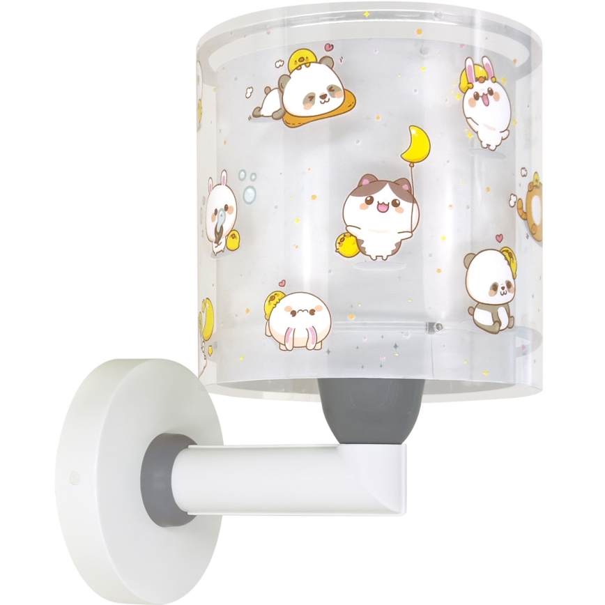 Dalber 41769E - Lámpara de pared infantil KAWAII FRIENDS 1xE27/15W/230V gris