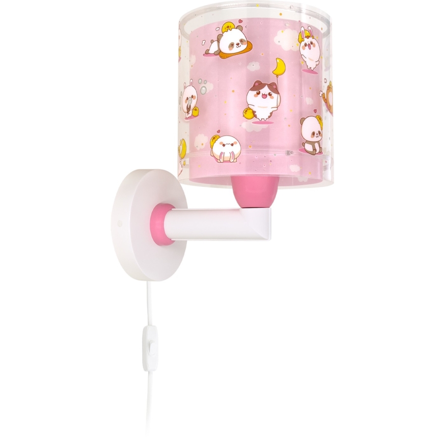 Dalber 41769S - Lámpara de pared infantil KAWAII FRIENDS 1xE27/15W/230V rosa