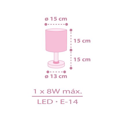 Dalber 42491N - Lámpara infantil LED FAIRY DREAMS 1xG4/4W/230V rosa