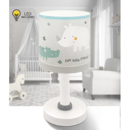Dalber 60621N - Lámpara LED infantil RHINO&CROCO 1xG4/4W/230V gris