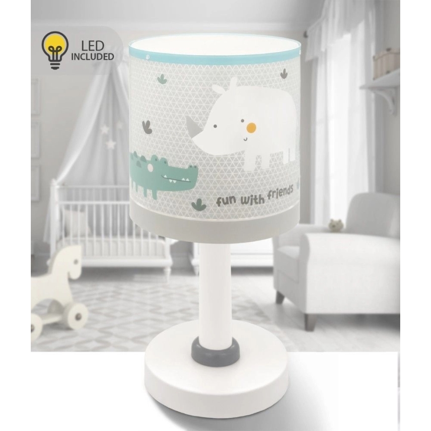 Dalber 60621N - Lámpara LED infantil RHINO&CROCO 1xG4/4W/230V gris