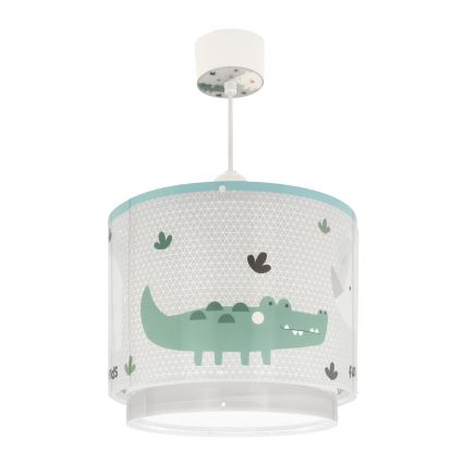 Dalber 60622 - Lámpara colgante infantil RHICO AND CROCO 1xE27/15W/230V