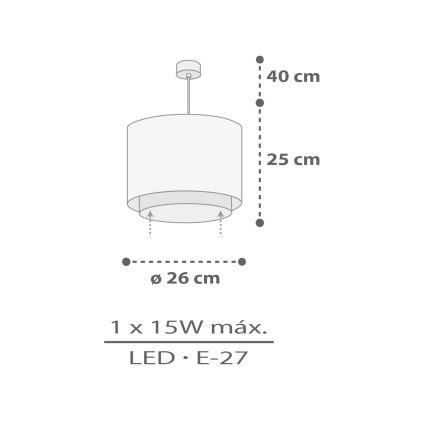 Dalber 60622 - Lámpara colgante infantil RHICO AND CROCO 1xE27/15W/230V