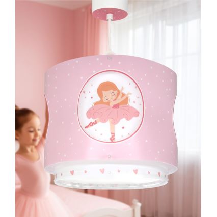 Dalber 60912 - Lámpara de techo infantil PRINCESS DANCE 1xE27/15W/230V rosa