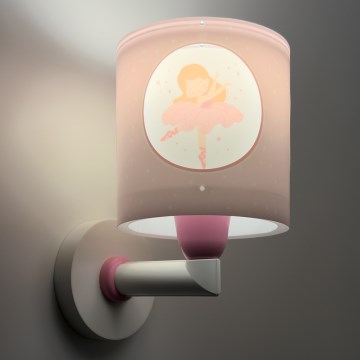Dalber 60919 - Aplique de pared infantil PRINCESS DANCE 1xE27/15W/230V rosa