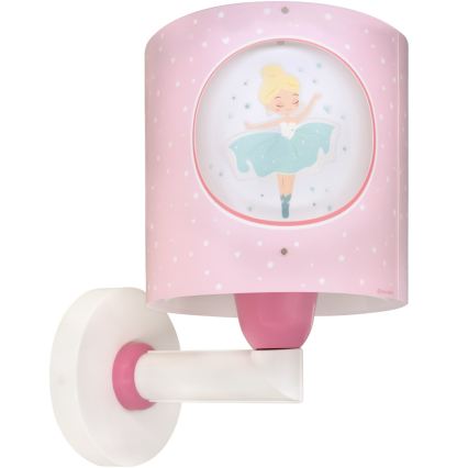 Dalber 60919 - Aplique de pared infantil PRINCESS DANCE 1xE27/15W/230V rosa