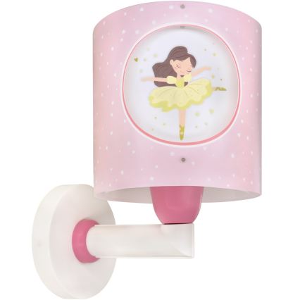 Dalber 60919 - Aplique de pared infantil PRINCESS DANCE 1xE27/15W/230V rosa
