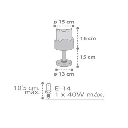 Dalber 61151H - Lámpara infantil BUNNY 1xE14/40W/230V verde