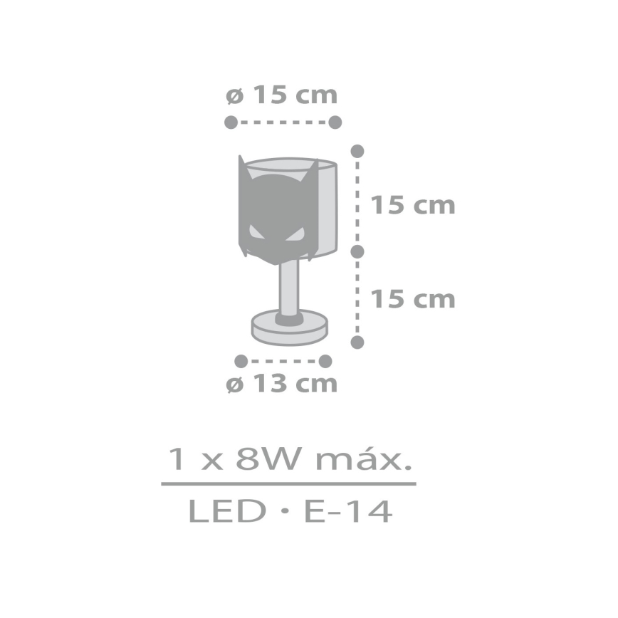 Dalber 61801N - Lámpara infantil LED DARK HERO 1xG4/4W/230V blanca/negra