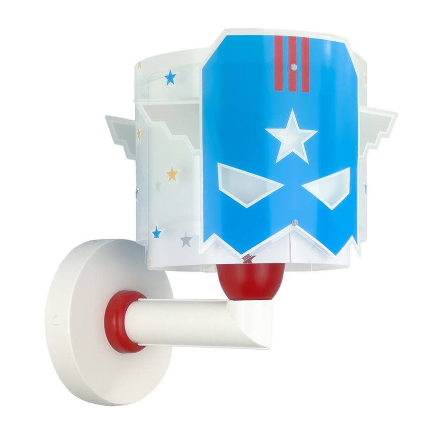 Dalber 61819 - Aplique de pared infantil BLUE HERO 1x E27/15W/230V