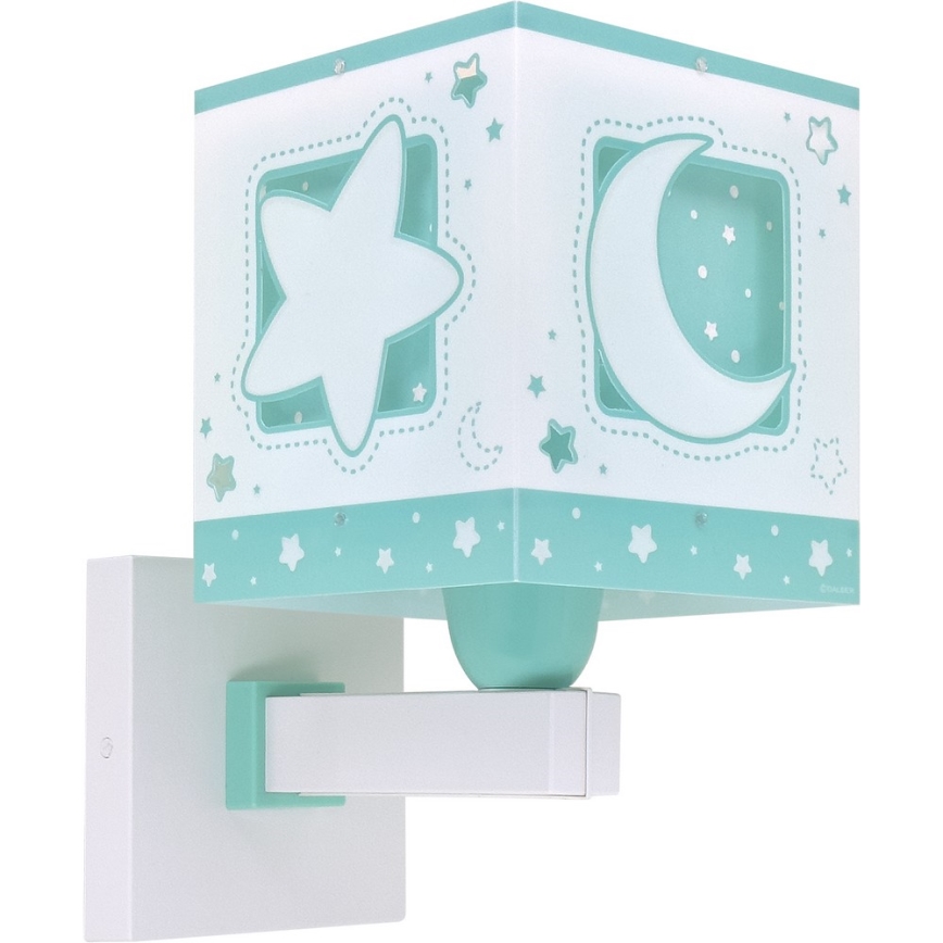 Dalber 63239H - Aplique infantil MOONLIGHT 1xE27/15W/230V Verde