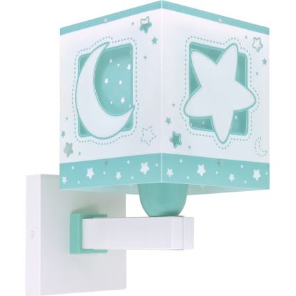 Dalber 63239H - Aplique infantil MOONLIGHT 1xE27/15W/230V Verde