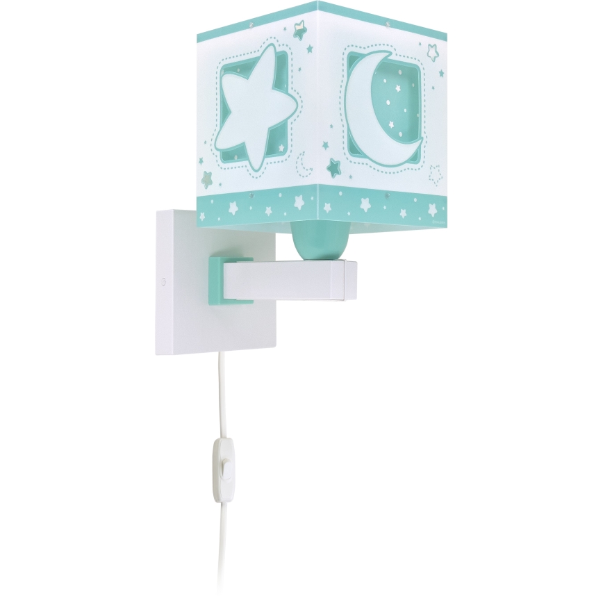 Dalber 63239H - Aplique infantil MOONLIGHT 1xE27/15W/230V Verde