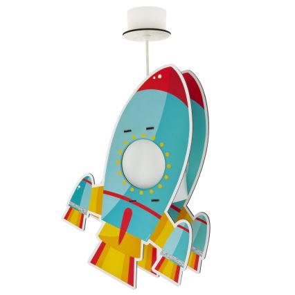 Dalber 63357 - Lámpara colgante infantil ROCKET 1xE27/15W/230V