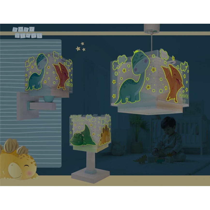 Dalber 63459 - Lámpara de pared infantil BABY DINOS 1xE27/15W/230V multicolor