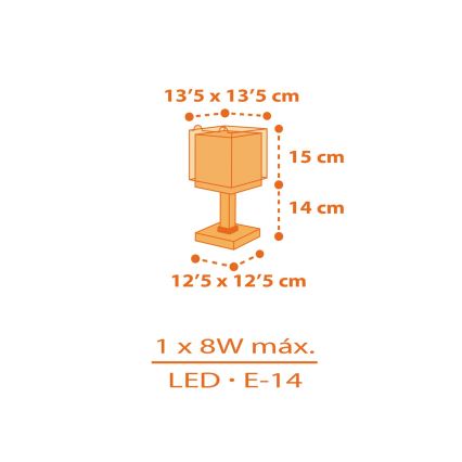 Dalber 64561N - Lámpara infantil LED LITTLE TIGGER 1xG4/4W/230V naranja