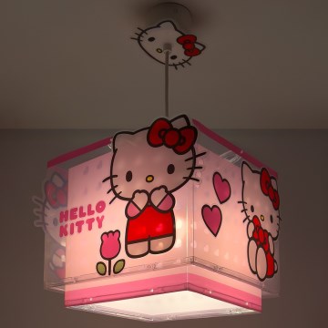 Dalber 73262 - Lámpara infantil de techo HELLO KITTY 1xE27/15W/230V rosa