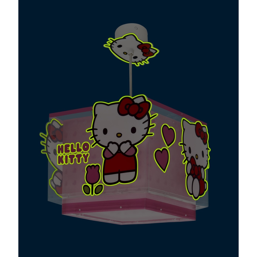 Dalber 73262 - Lámpara infantil de techo HELLO KITTY 1xE27/15W/230V rosa