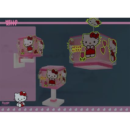 Dalber 73262 - Lámpara infantil de techo HELLO KITTY 1xE27/15W/230V rosa