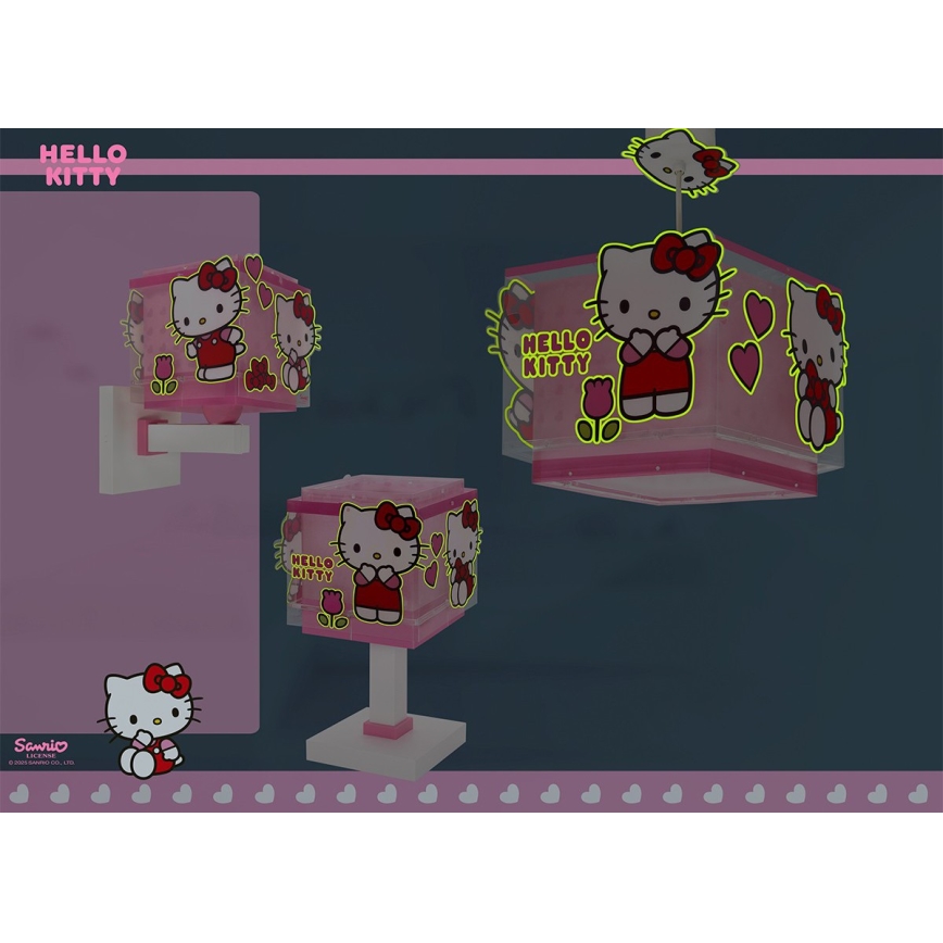 Dalber 73262 - Lámpara infantil de techo HELLO KITTY 1xE27/15W/230V rosa
