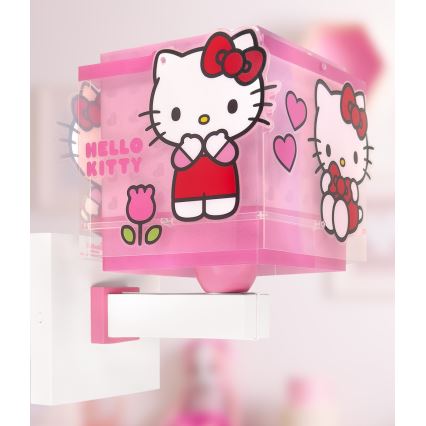 Dalber 73269 - Lámpara de pared infantil HELLO KITTY 1xE27/15W/230V rosa