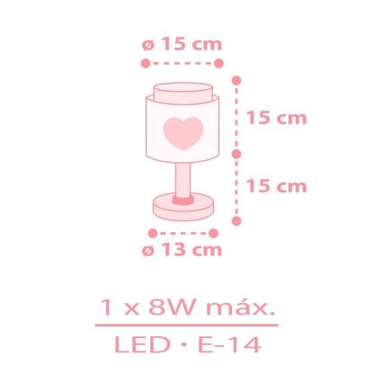 Dalber 76011NS - Lámpara LED infantil BABY DREAMS 1xG4/4W/230V rosa