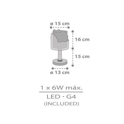 Dalber 76301 - Lámpara infantil LED SNOOPY 1xG4/4W/230V blanca/roja