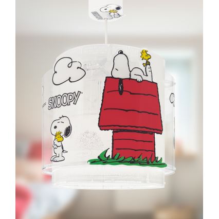 Dalber 76302 - Lámpara de techo infantil SNOOPY 1xE27/15W/230V blanca/roja