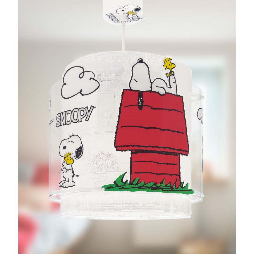 Dalber 76302 - Lámpara de techo infantil SNOOPY 1xE27/15W/230V blanca/roja