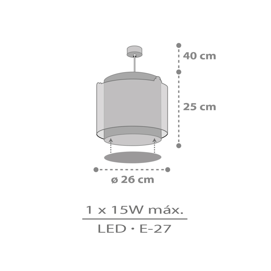 Dalber 76302 - Lámpara de techo infantil SNOOPY 1xE27/15W/230V blanca/roja