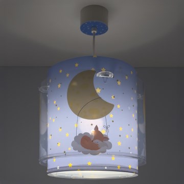 Dalber 76632 - Lámpara de techo infantil MOON DREAMS 1xE27/15W/230V azul