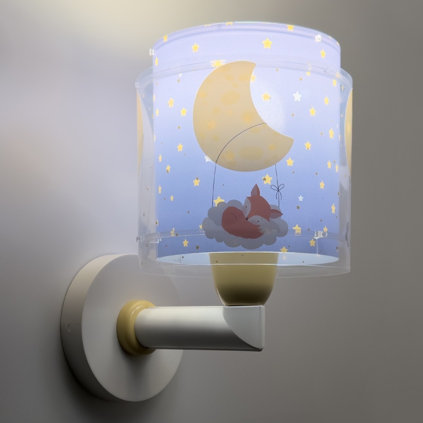 Dalber 76639 - Lámpara de pared infantil MOON DREAMS 1xE27/15W/230V azul