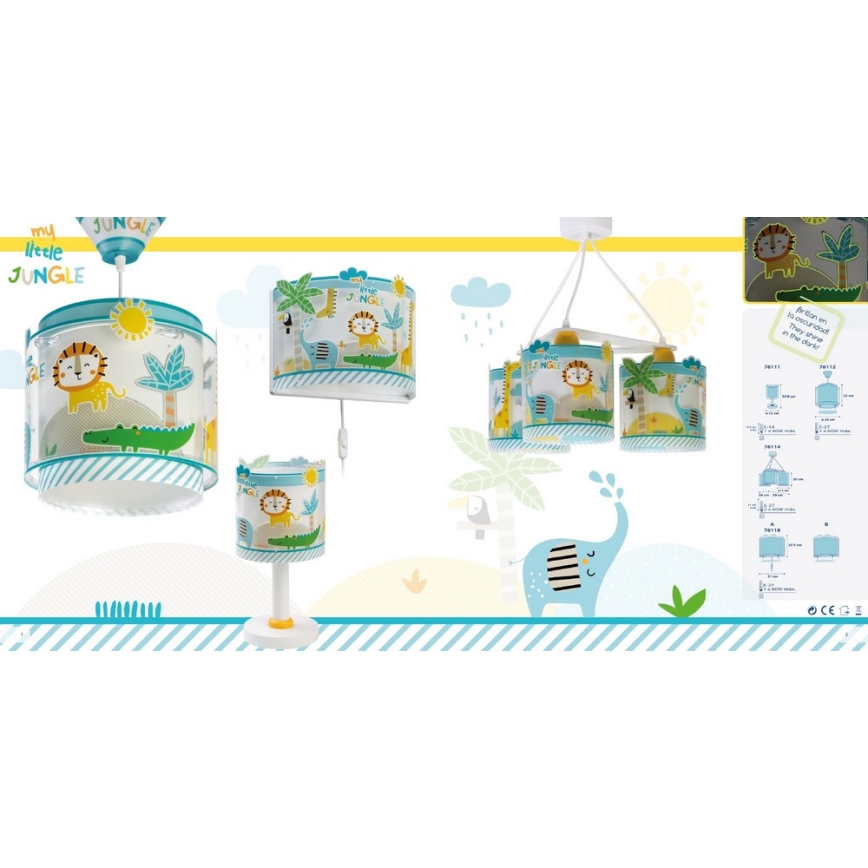 Dalber D-76111 - Lámpara infantil MY LITTLE JUNGLE 1xE14/8W/230V