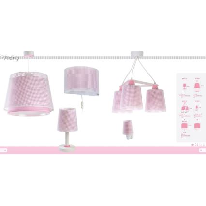 Dalber D-80222S - Lámpara colgante infantil VICHY 1xE27/60W/230V